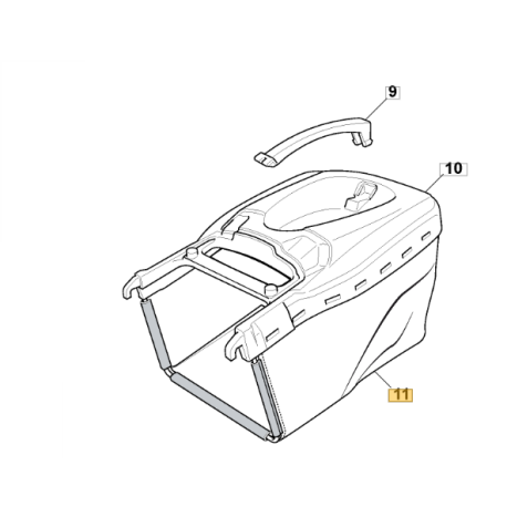 Sac de ramassage pour tondeuse Sterwins 460BSP550-3 / SPE675-3, 510BSP675-3