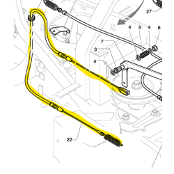 Cable embrayage de lame pour autoportée Bernard Loisirs BL 10567