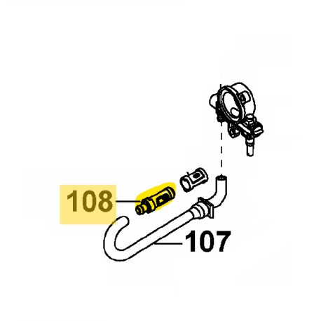 Filtre crepine huile pour tronçonneuse MTD GCS 25/30