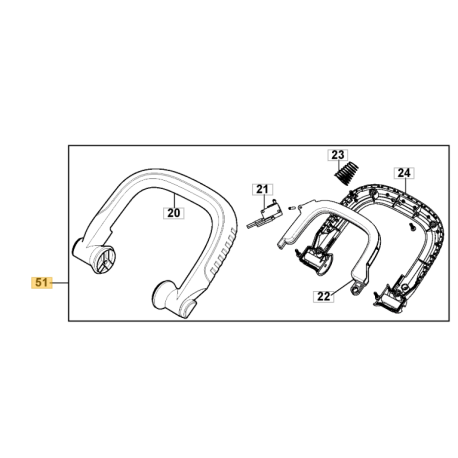 Poignée taille haie Alpina H 500 E (2015)