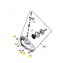 Vis de lanceur pour élagueuse MTD GCS 2500/25 T