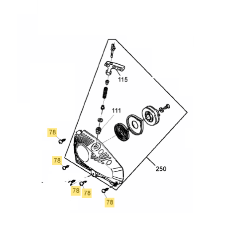 Vis de lanceur pour élagueuse MTD GCS 2500/25 T