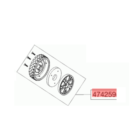 Roue tondeuse Alko 3.22 SE Limited Edition, Classic 3.82 SE (avant)