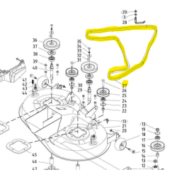 Courroie de coupe pour Autoportée Colombia PTA150L86C - 20084304