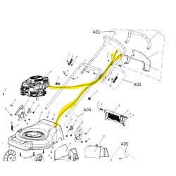 Cable de traction et  frein moteur tondeuse  PPLMP144SP46ES-2