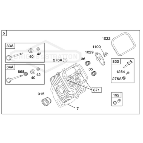Culasse moteur bi-cylindre Briggs & Stratton -84002010