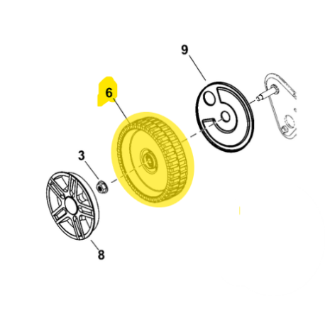 Roue arrière tondeuse Murray - EQ500X / EQ700X