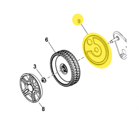 Flaque de roue arrière tondeuse Murray - EQ500X / EQ700X