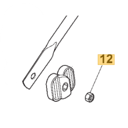 Ecrou pour papillon guidon réglable tondeuse GGP