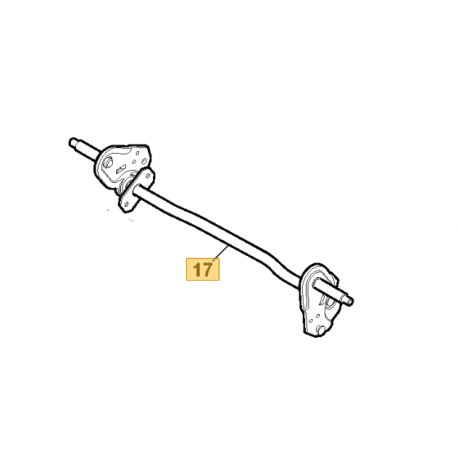 Axe avant 381302803/1 pour roues de tondeuse GGP