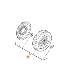 Roue de tondeuse GGP 381007817/0