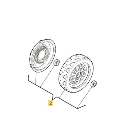Roue de tondeuse GGP 381007817/0