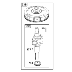 Kit volant moteur Briggs Stratton 595094