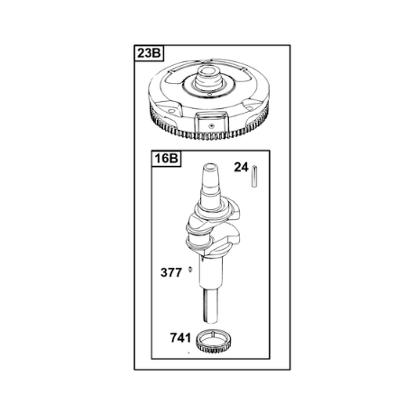 Kit volant moteur Briggs Stratton 595094