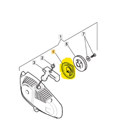 Ressort lanceur tronçonneuse GGP 123430594/0