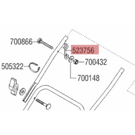 Guide corde lanceur tondeuse Alko 523756