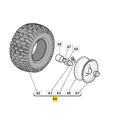 Roue avant complète autoportée GGP 382680103/0