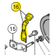 Levier de hauteur de coupe pour roue avant tondeuse Marina CP042250