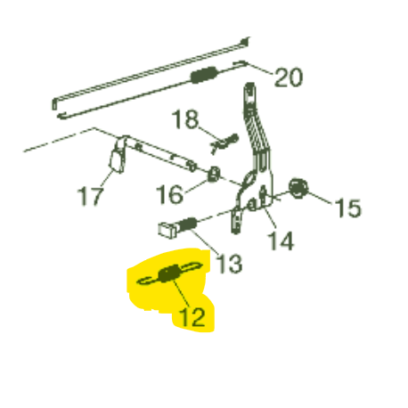 Ressort régulateur 2033800004A - pièce d\'origine pour moteur