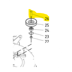 Vis Z20084604 fixation poulie de tension autoportée Topsun 102 cm