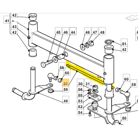Tirant GGP 125840023/0 pour train avant