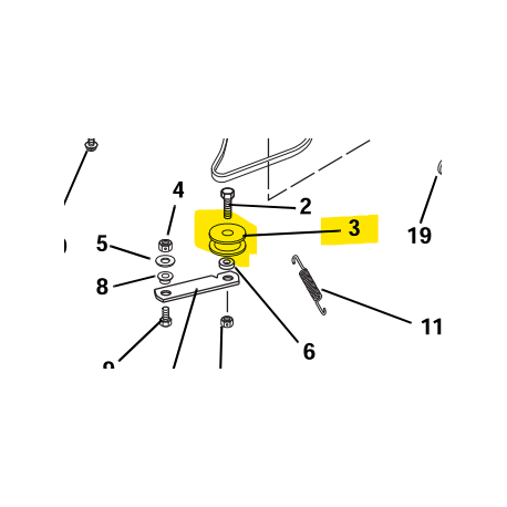 Poulie tension Ariens 07313300 – Pièce origine tondeuse