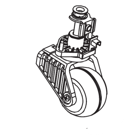 Roue avant 1920B00014 robot tondeuse Yard Force - Pièce d\'origine 