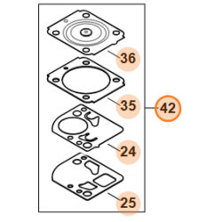 Kit membrane 4180-007-1035 débroussailleuse Stihl - Pièce d'origine