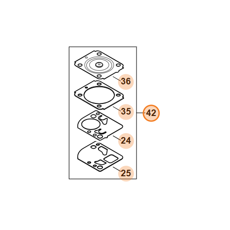 Kit membrane 4180-007-1035 débroussailleuse Stihl - Pièce d\'origine