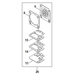 Jeu de joint 4242-007-1701 carburateur taille haie Stihl - Pièce d'origine