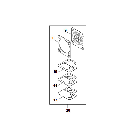 Jeu de joint 4242-007-1701 carburateur taille haie Stihl - Pièce d\'origine