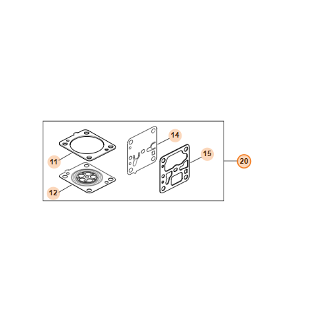 Kit carburateur 4149-007-1701 Stihl pour débroussailleuse FS 94 CE et RCE