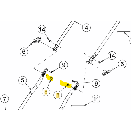 Vis de guidon pour tondeuse à gazon MTD