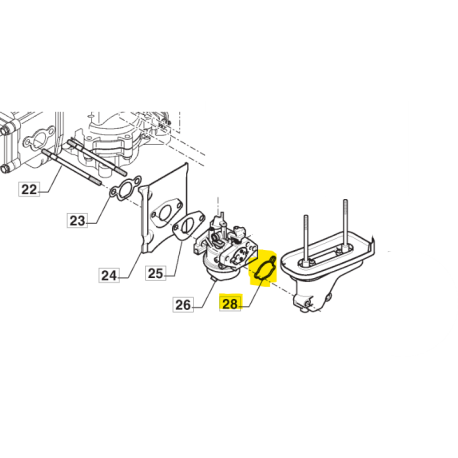 Joint de filtre à air pour moteur GGP TRE352