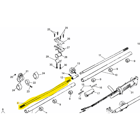 Arbre entraînement MTD 092.63.503 – Pièce origine