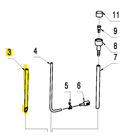 Tuyau durite reservoir débroussailleuse Mc Culloch MAC 426 L et B26 PS