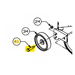 Vis épaulée MTD 738-0373 – Pièce origine pour roues de plateau