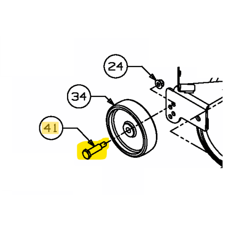 Vis épaulée MTD 738-0373 – Pièce origine pour roues de plateau