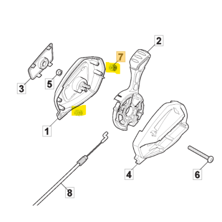 Ressort de levier variateur 122450487/0 tondeuse GGP/Alpina