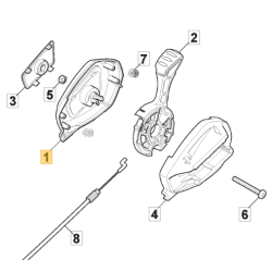 Demi carter de variateur vitesse GGP 322722817/0 – Pièce origine tondeuse