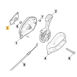 Cache 322820086/0 de commande variateur pour tondeuses GGP/Castelgarden/Stiga.