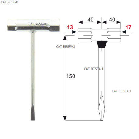 Clé à bougie 13x16 mm – Outil indispensable pour débroussailleuses et tronçonneuses