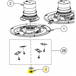 Écrou fixation 712-05196 – Disque coupe Cub Cadet/Robomow
