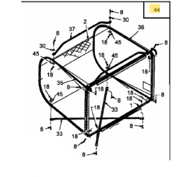 Bac de ramassage 913-04196 – MTD 76 cm, 200 L