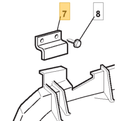 Étrier arrêt déflecteur mulching 327772139/0 – GGP/Stiga