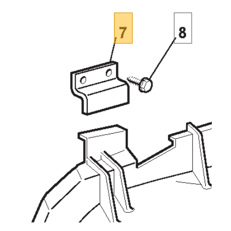 Étrier arrêt déflecteur mulching 327772139/0 – GGP/Stiga