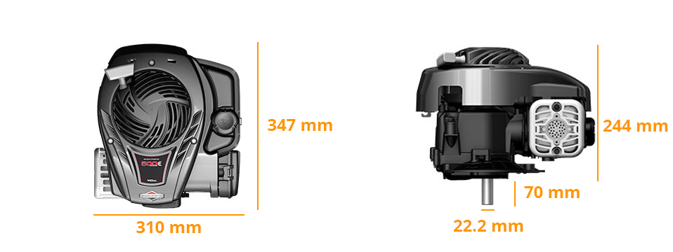 Dimensions moteur Briggs 500E Series