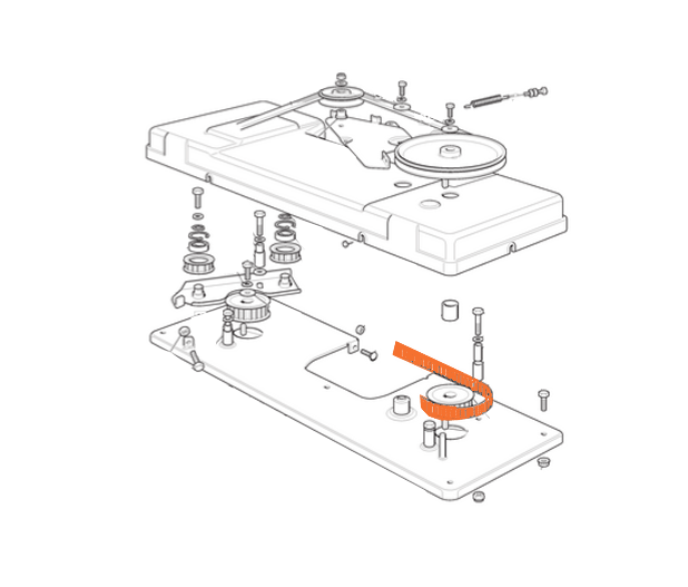 Plan monatge courroie secondaire MT 790 / MT 795