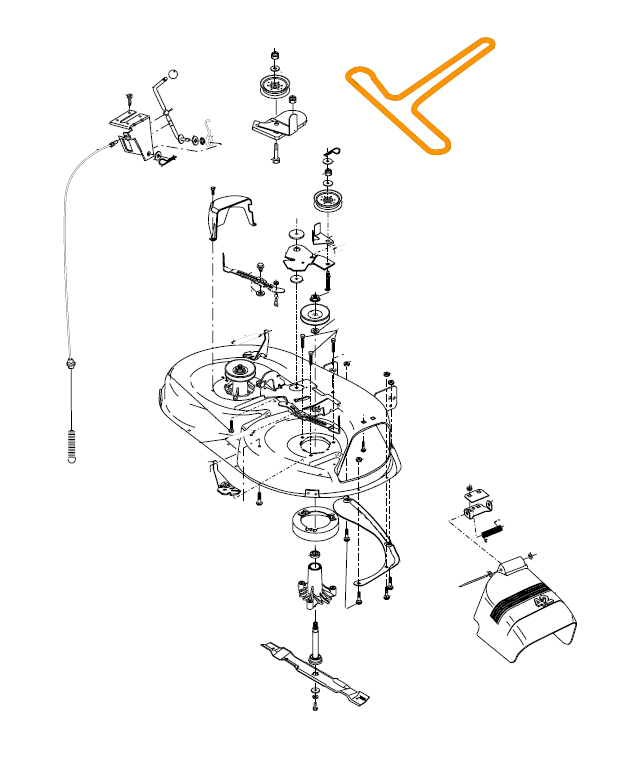 Plan montage courroie lame 532144959 plateau 2 lames