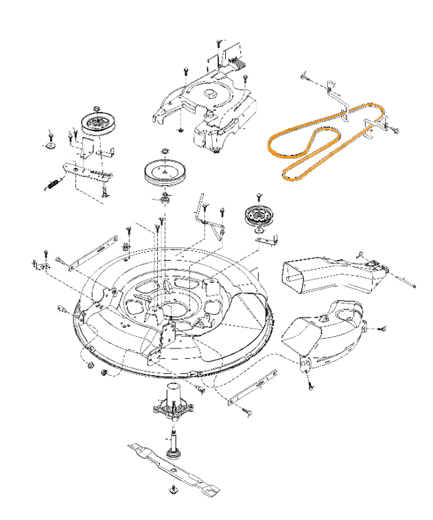 Plan montage courroie Mc Culloch 532419271